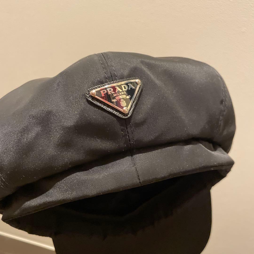 美品 ♡ PRADA 黒 キャスケット 防止 正規品 人気モデル