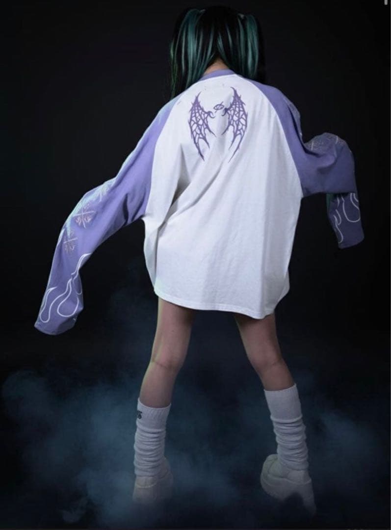 KRY×GALFY 大萌袖ロングTシャツ パープル