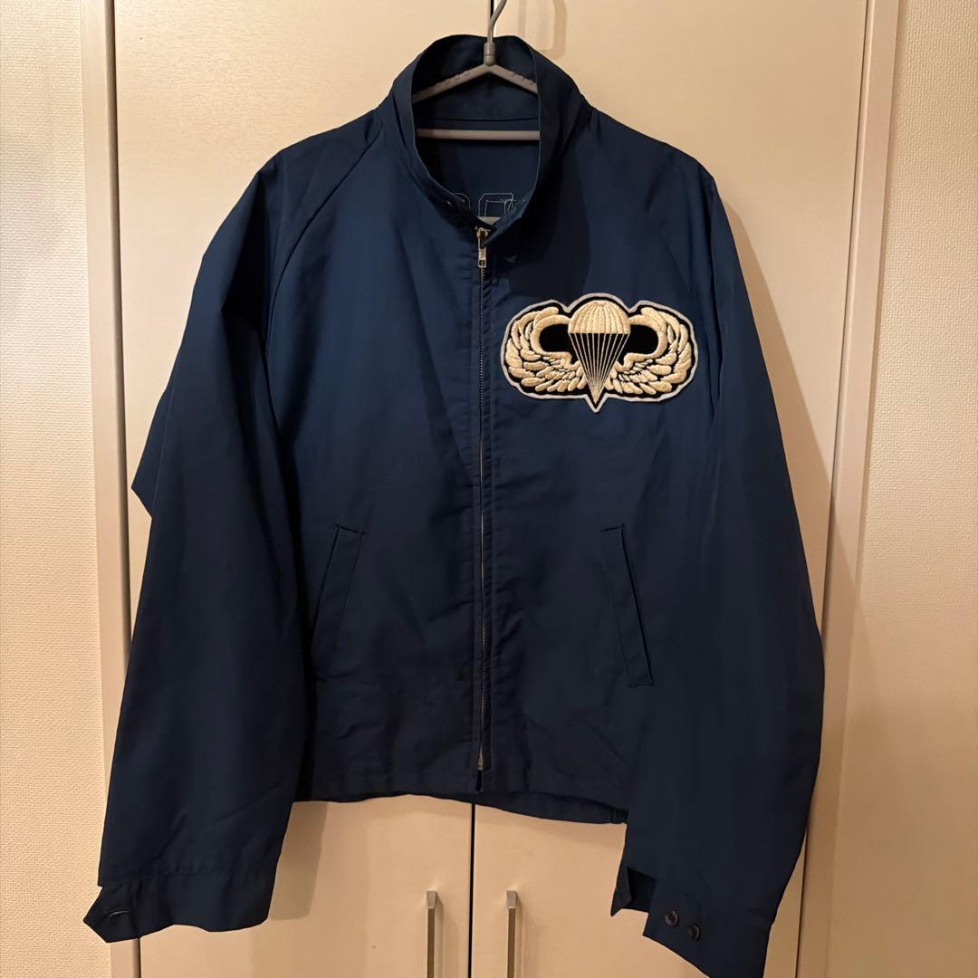 ネイビー ナイロンジャケット パラシュート刺繍