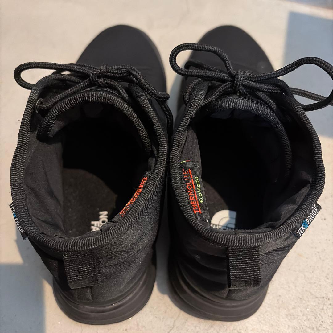 ノースフェイス ヌプシトラクションライトウォータープルーフ ブラック 24センチ