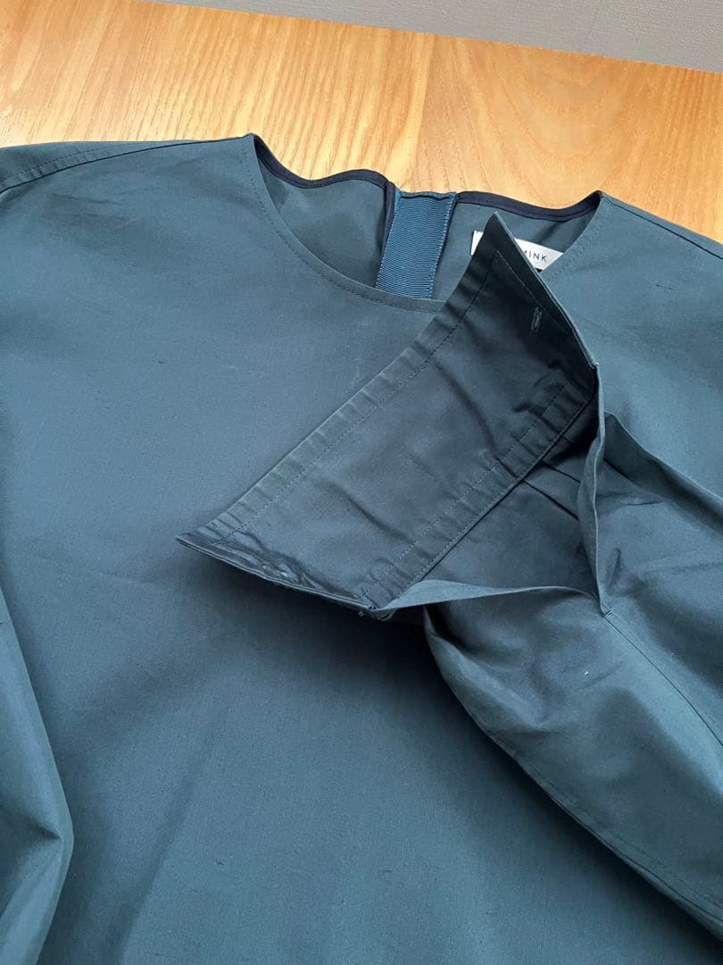 ブラミンク　BLAMINK コットンシルクバックジップ　ブラウス　シャツ　38