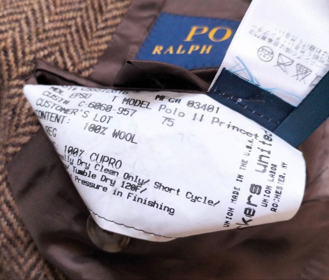 POLO RALPH LAUREN ヘリンボーンジャケット　アメリカ製