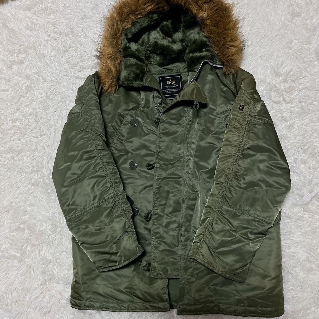 人気　アルファインダストリーズ　N-3bフライトジャケットM ミリタリー