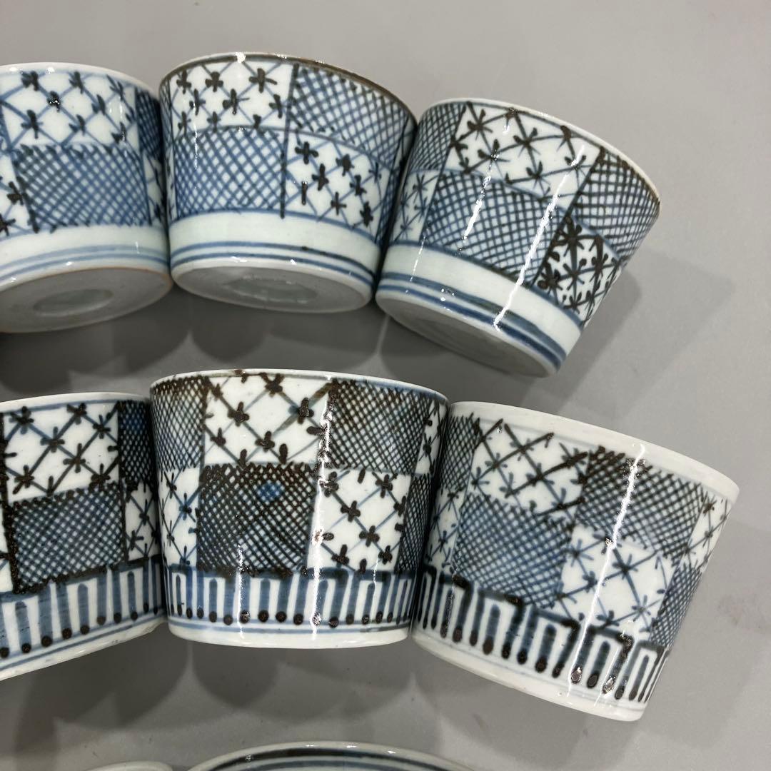 古伊万里 染付 蕎麦猪口 10客 まとめ くらわんか