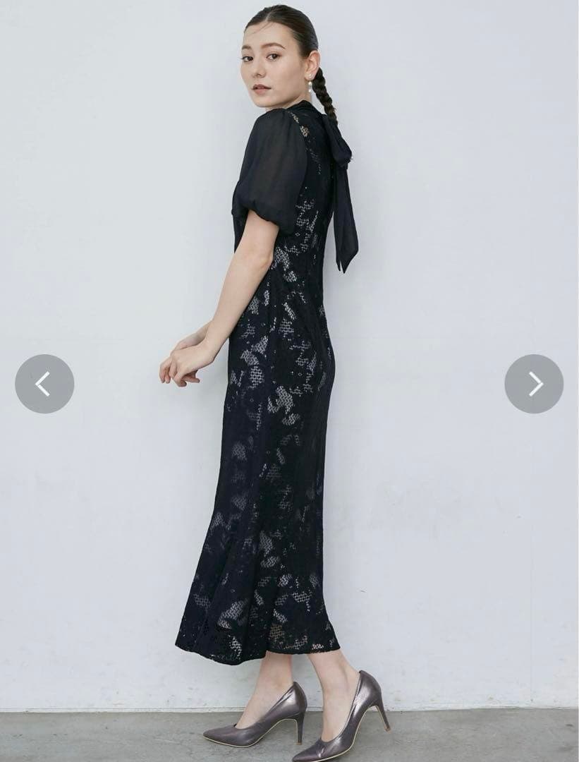 LAGUNAMOON LADYジャガードレースフレアーワンピース　Sサイズ