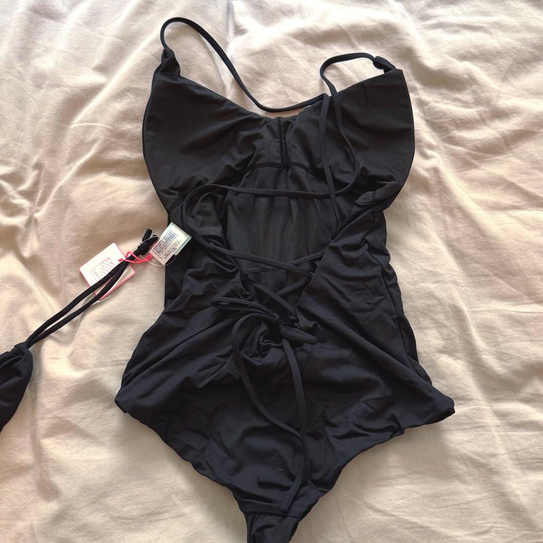 【新品】Lepidos ブラックワンピース水着 M