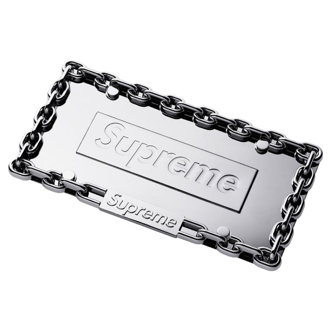 小物 Supreme Chain License Plate Frame Silver