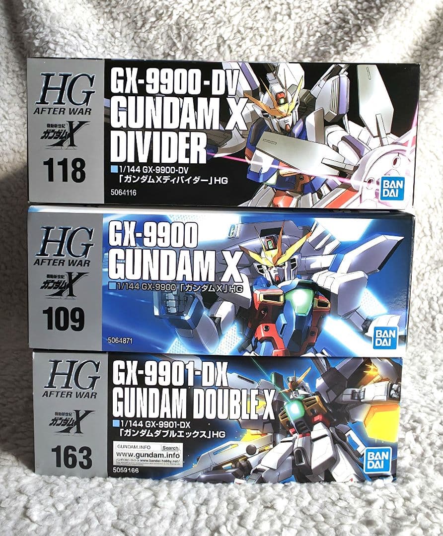 HG「ガンダムXディバイダー」「ガンダムX」「ガンダムダブルエックス」３セット