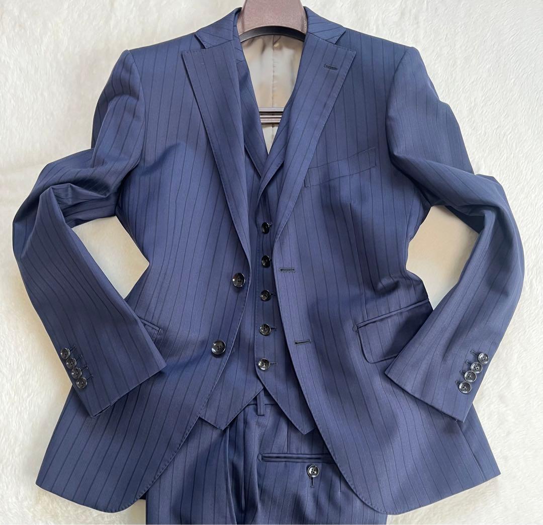 【希少】ITALIAN FABRIC スーツ　セットアップ　スリーピーススーツ