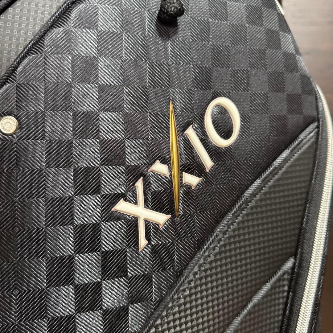 XXIO キャディバッグ チェック柄 ブラック ゴルフバッグ