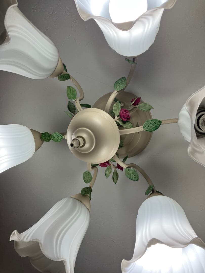 リビング照明 シャンデリア 薔薇