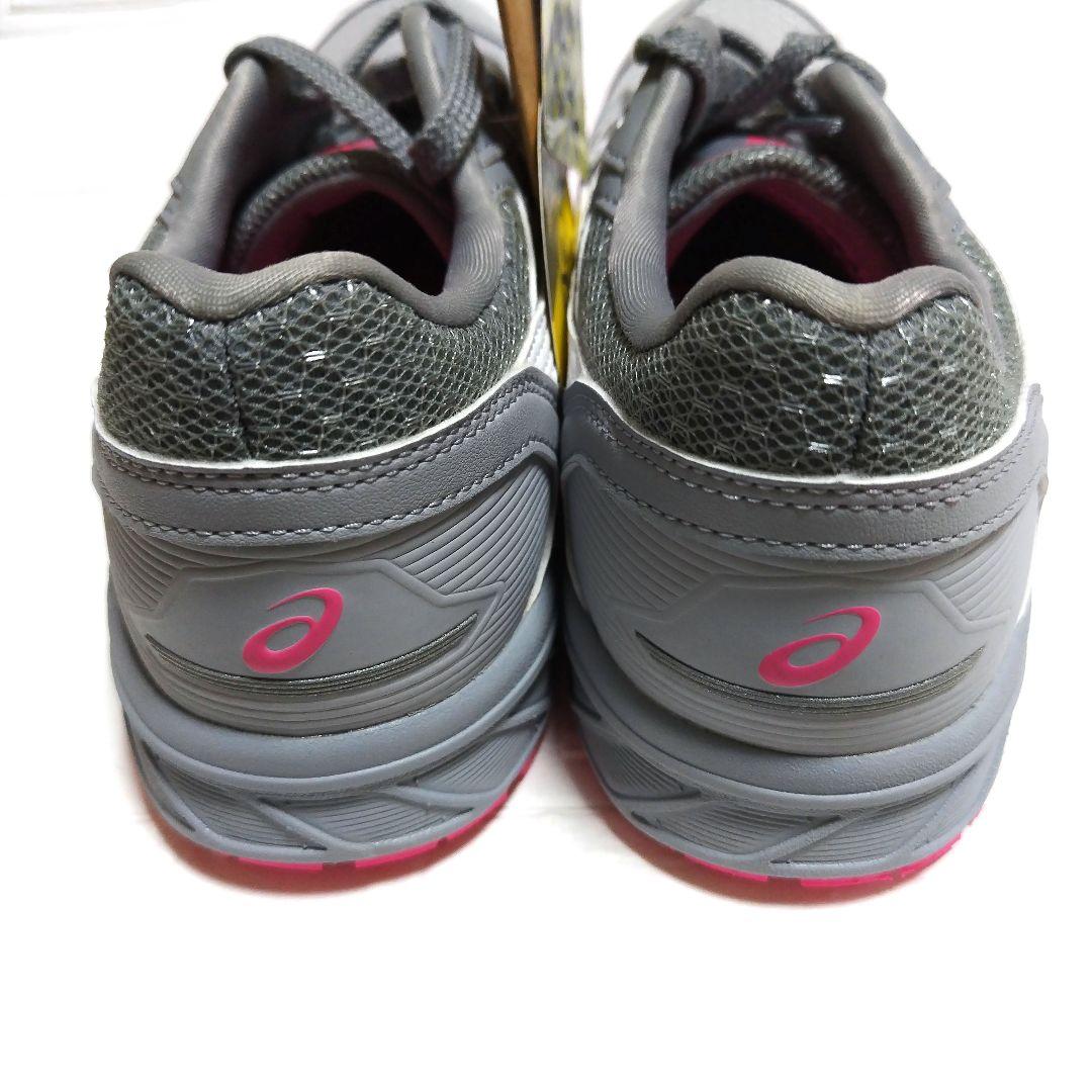asics グレー/ピンク スニーカー