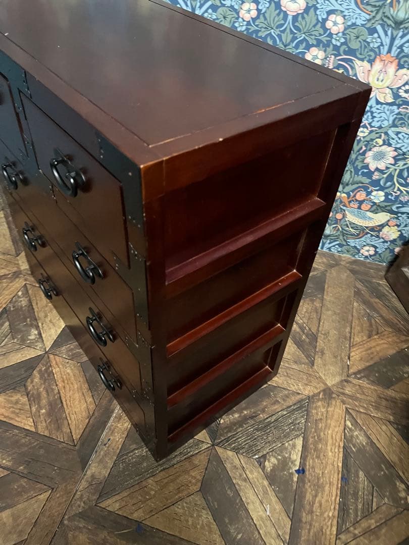 民芸調家具 チェスト 和箪笥 昭和レトロ 当時物 インテリア アンティーク