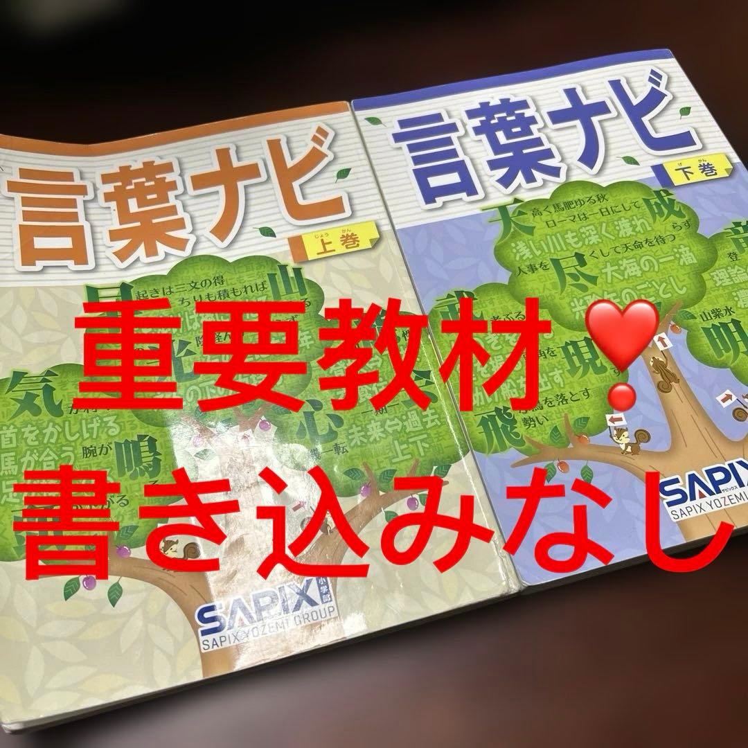 17-23わ　重要教材　サピックス　SAPIX 言葉ナビ 上巻・下巻セット