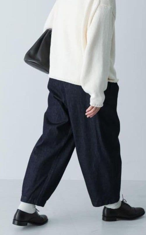 かぐれ 2025 デニムクロップドパンツ インディゴ　美品