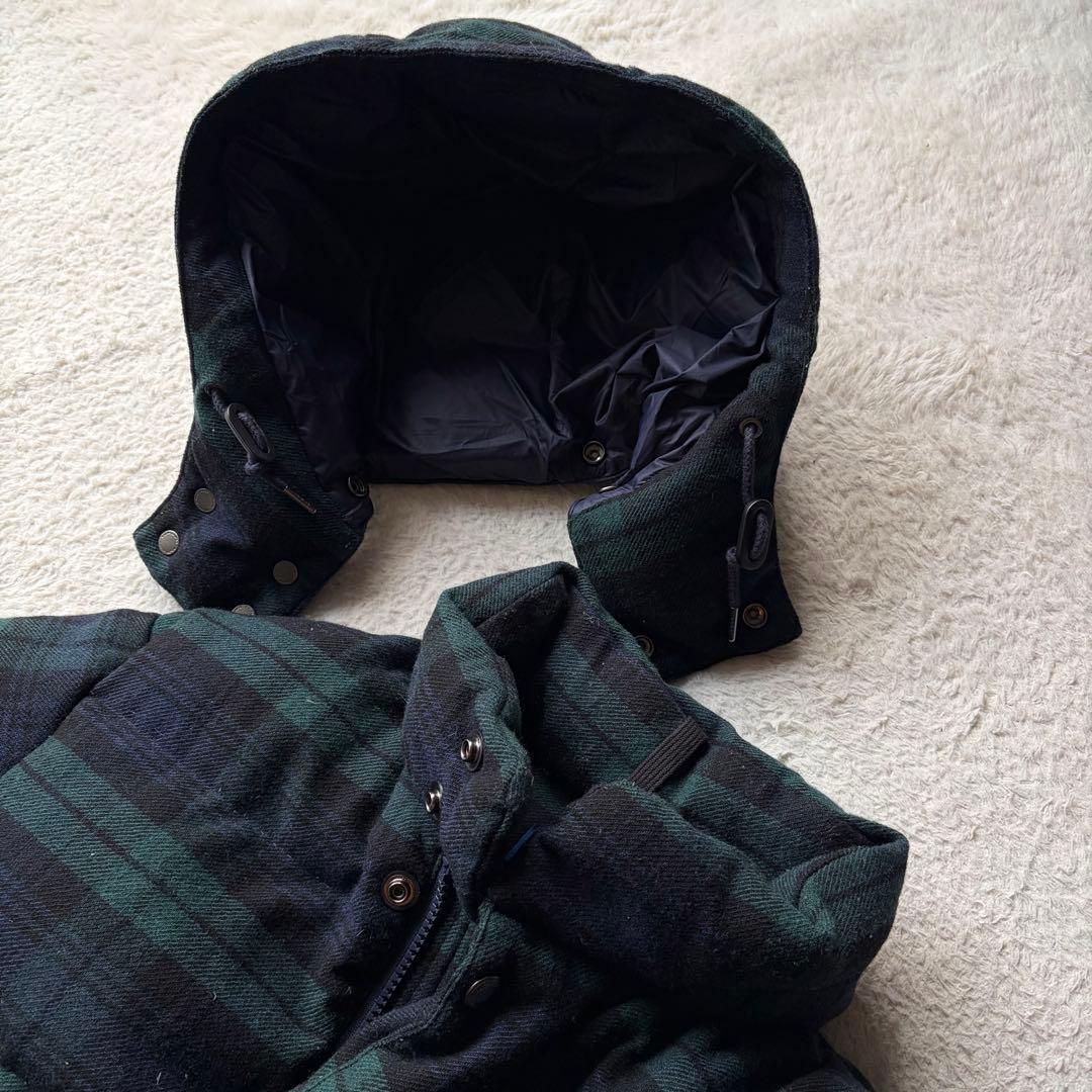 美品✨ポロラルフローレン ウールダウンコート ブラックウォッチ 刺繍 S 現行品