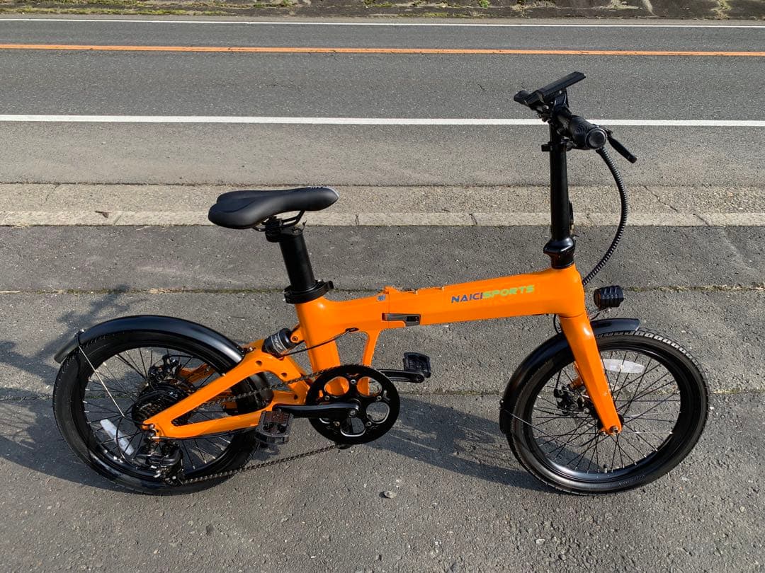 【動作確認済】送料無料 NAICIディスク式折りたたみ電動自転車 SPORTS