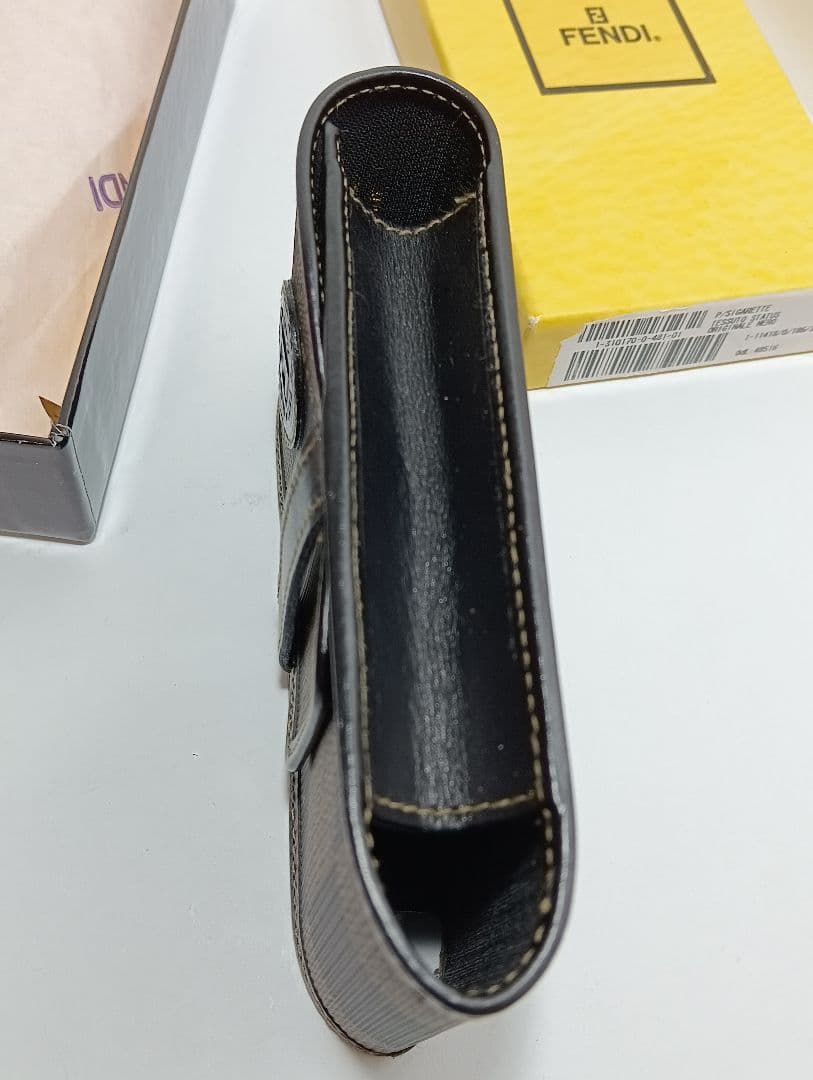 FENDI　フェンディ シガレット　ケース タバコケース ブロックチェック