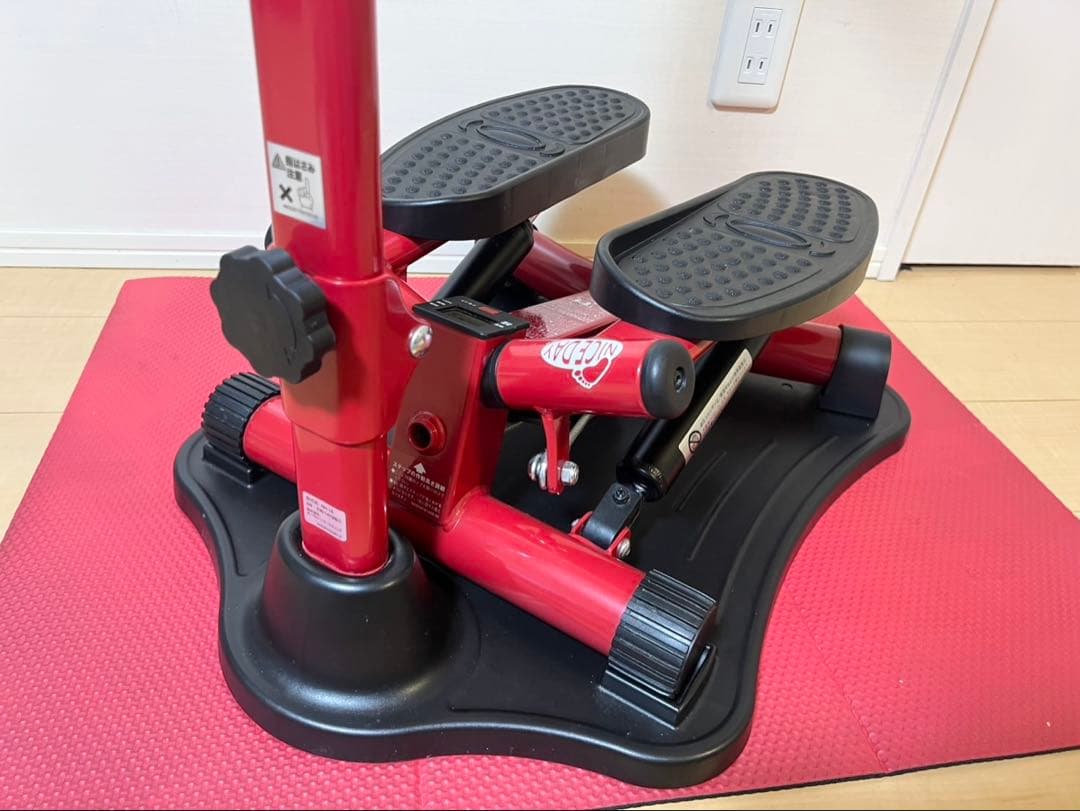 ナイスデイ 健康ステッパー NH-1R＆NDS-1R レッド ハンドル付き