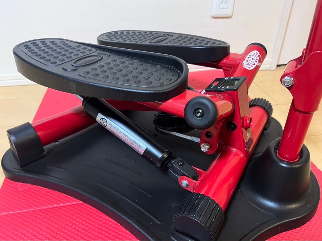 ナイスデイ 健康ステッパー NH-1R＆NDS-1R レッド ハンドル付き