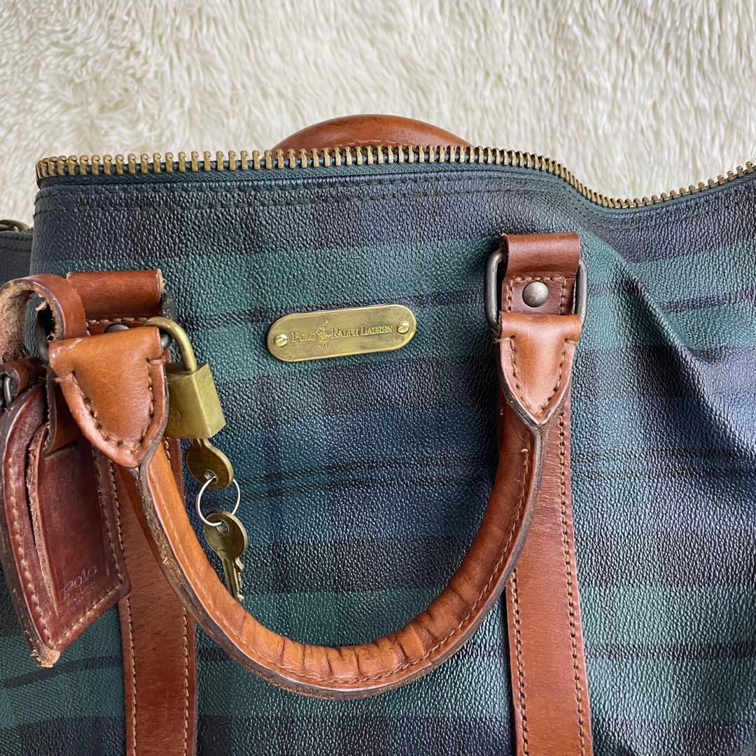 ポロラルフローレン 2way ボストンバッグ ブラックウォッチ 大容量 旅行