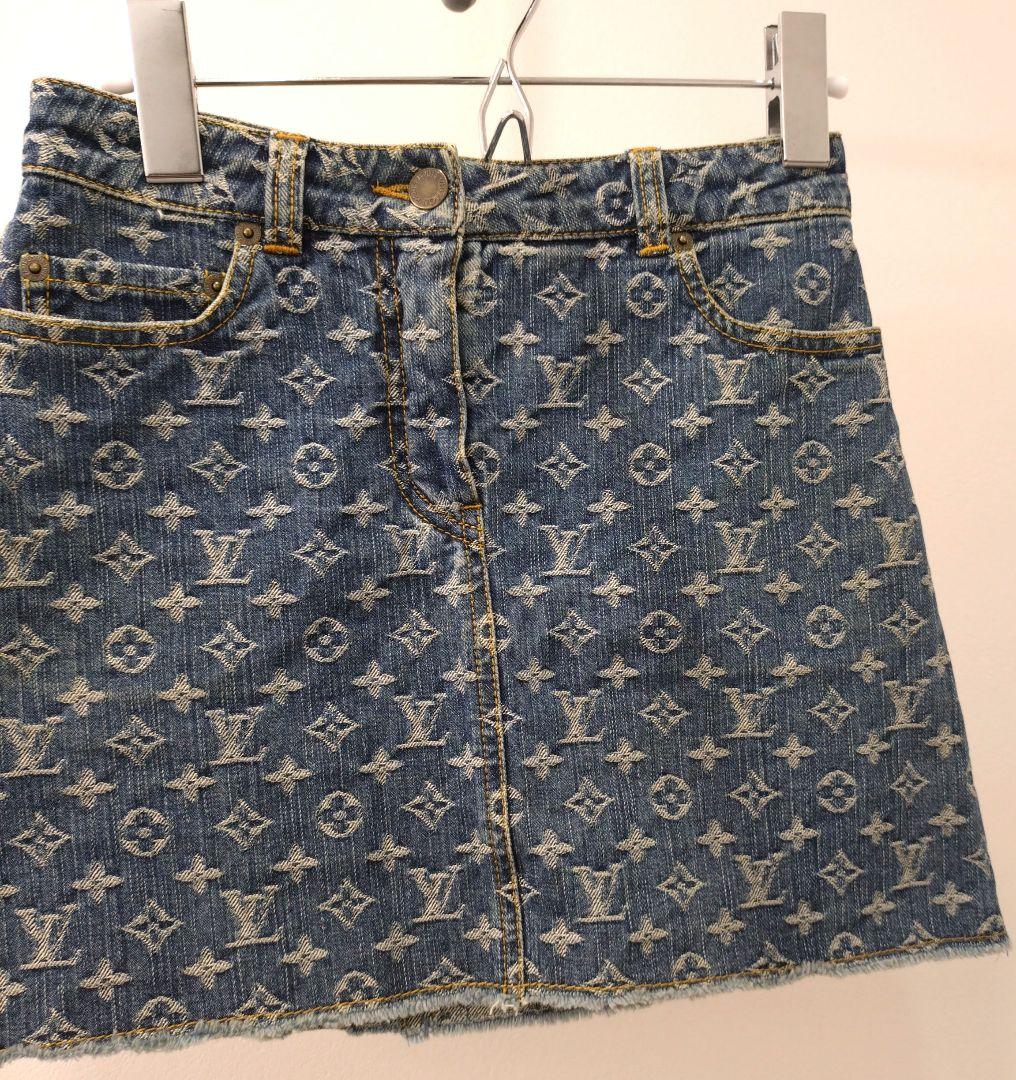✨️美品✨️ルイ・ヴィトンモノグラム ミニスカートデニム