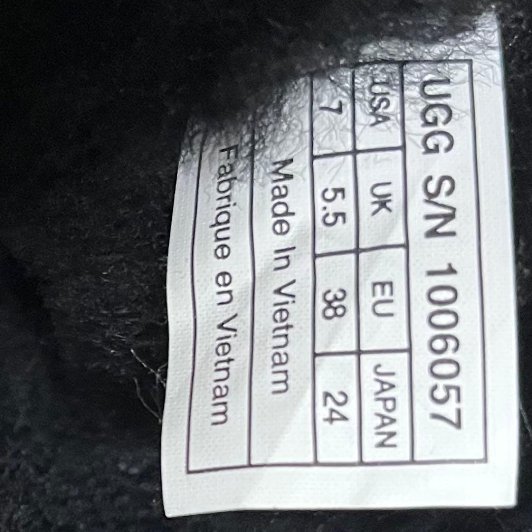 アグUGG W MINI BAILEY BOW CORD ブラック 07 24