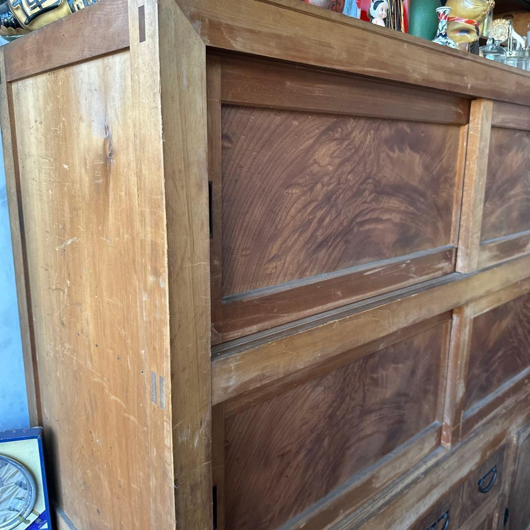 大幅お値下げ‼️時代箪笥　欅面　食器棚に！什器に！ヴィンテージ箪笥　収納に！