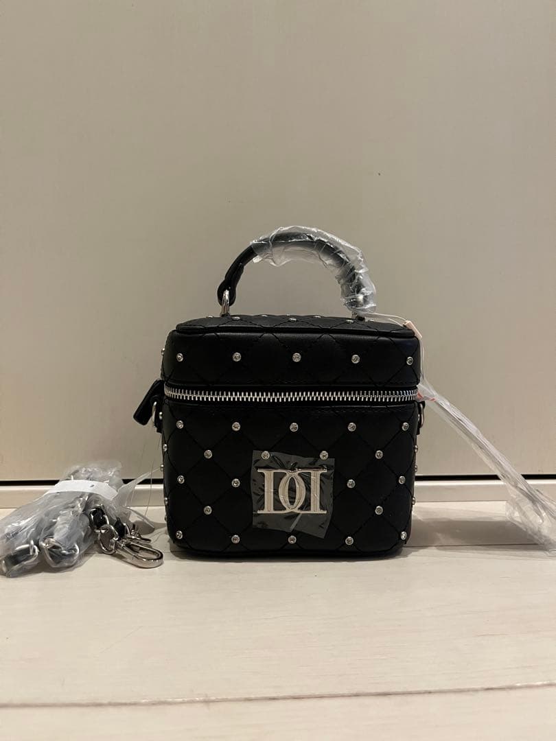 キルティングビジュースクエアミニバッグ