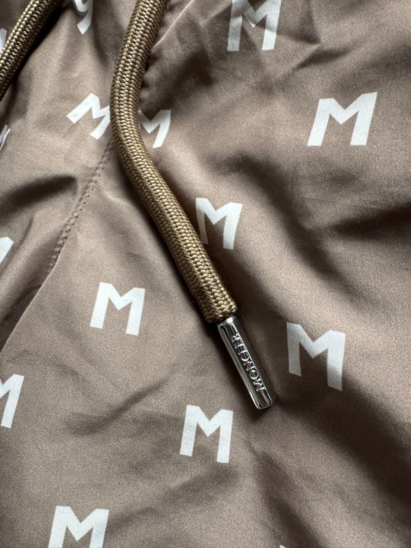 よ*ー様 MONCLER ブラウン Mロゴ 水着 Sサイズ