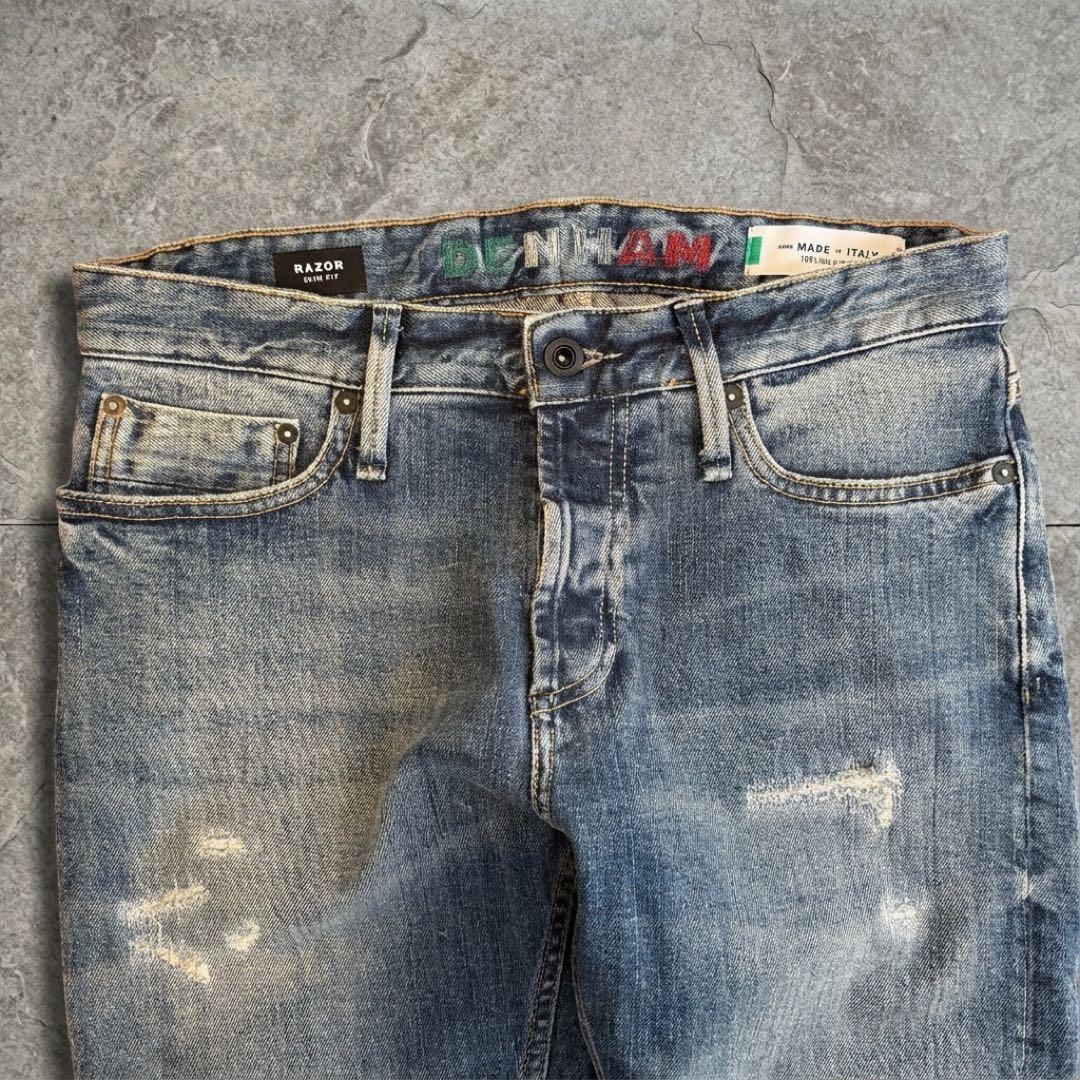 【mopipu.812】限定品DENHAMスリムフィット赤耳 トリコロール