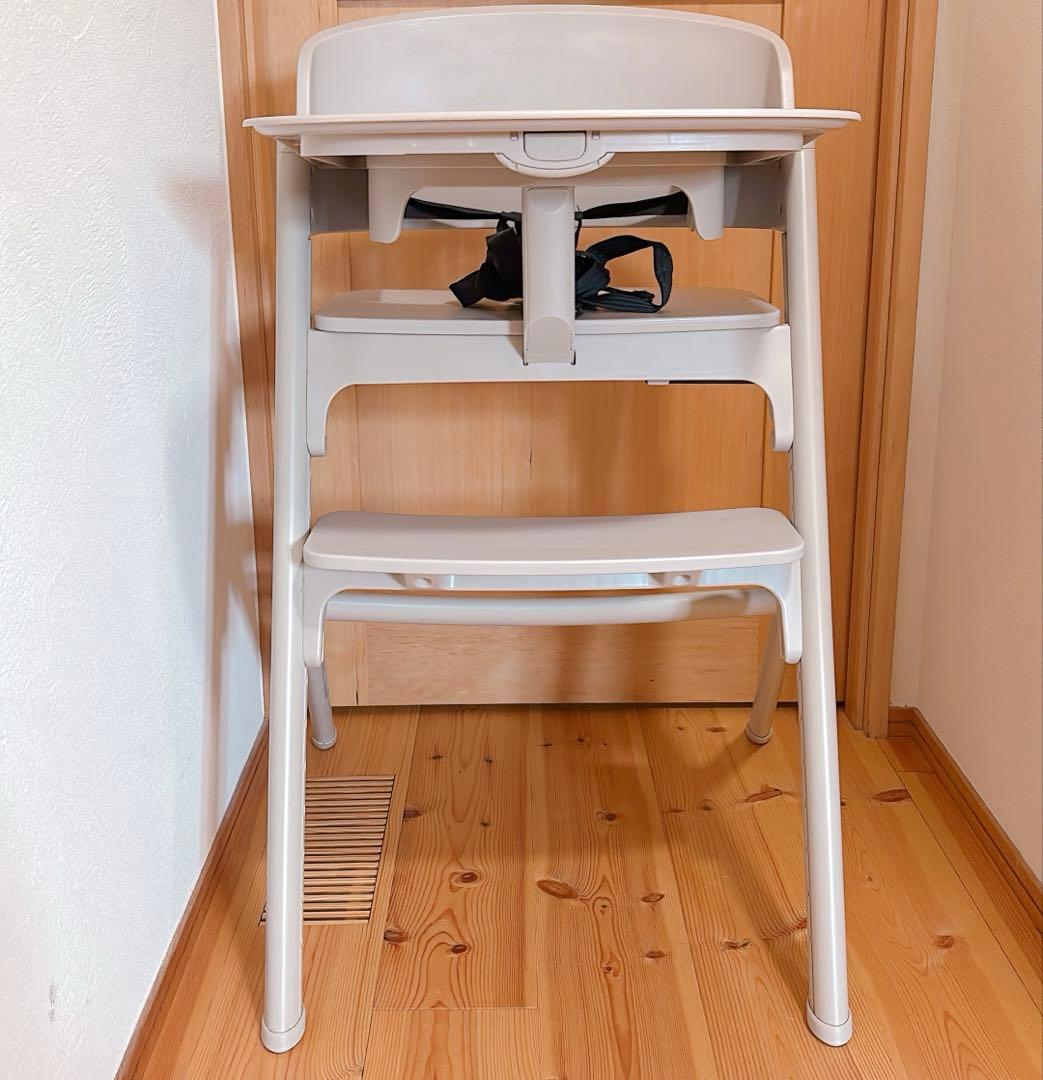 【NOVUS】ハイチェア　ノウス　グレージュ　説明書付き　離乳食　おしゃれ