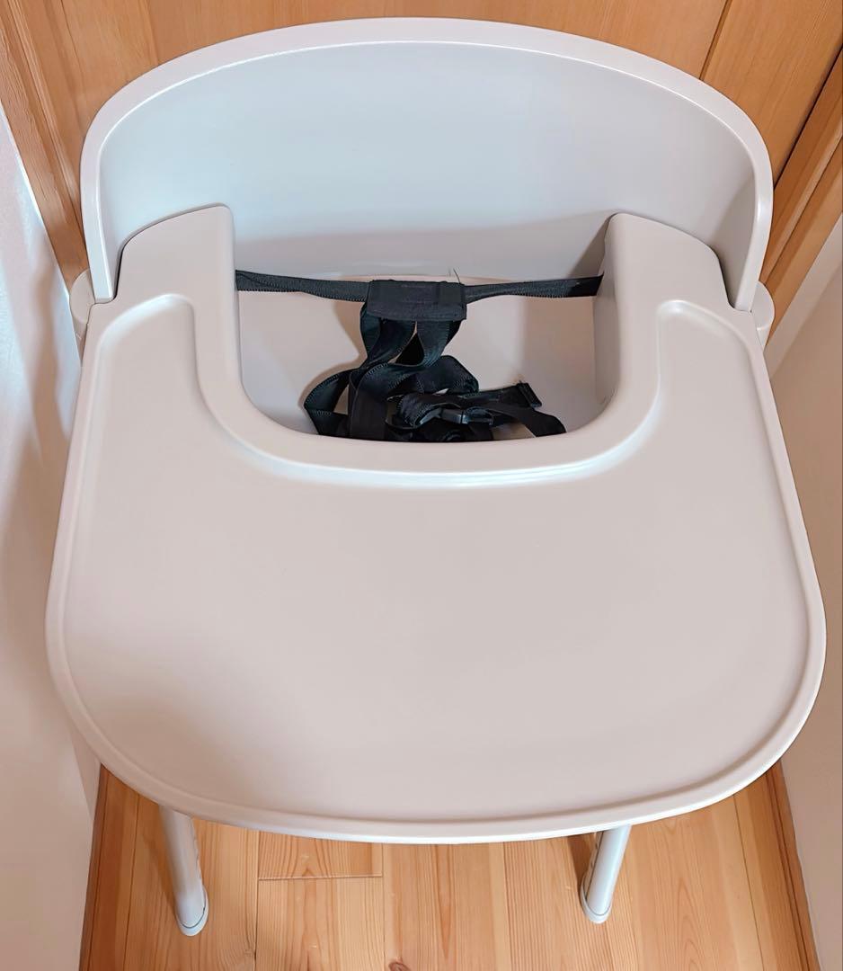 【NOVUS】ハイチェア　ノウス　グレージュ　説明書付き　離乳食　おしゃれ