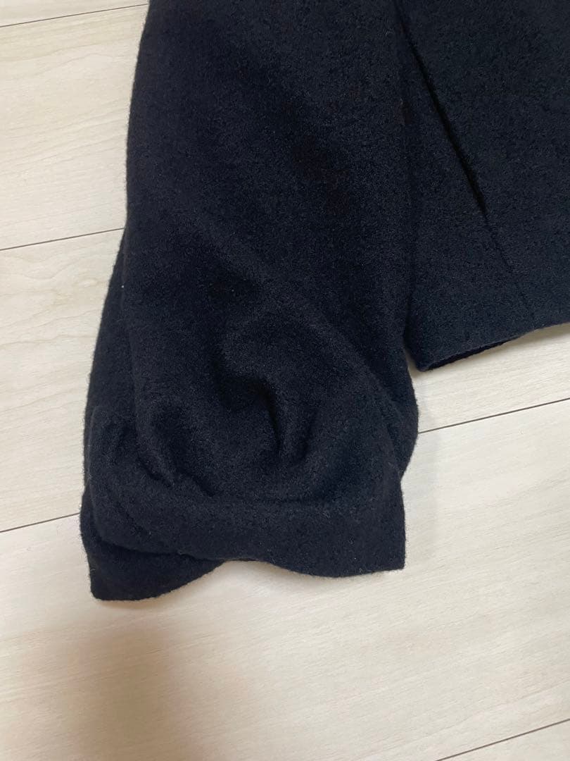 タグ付き　エムズグレイシー　袖口リボンがかわいいギャザー襟ショートコート 40