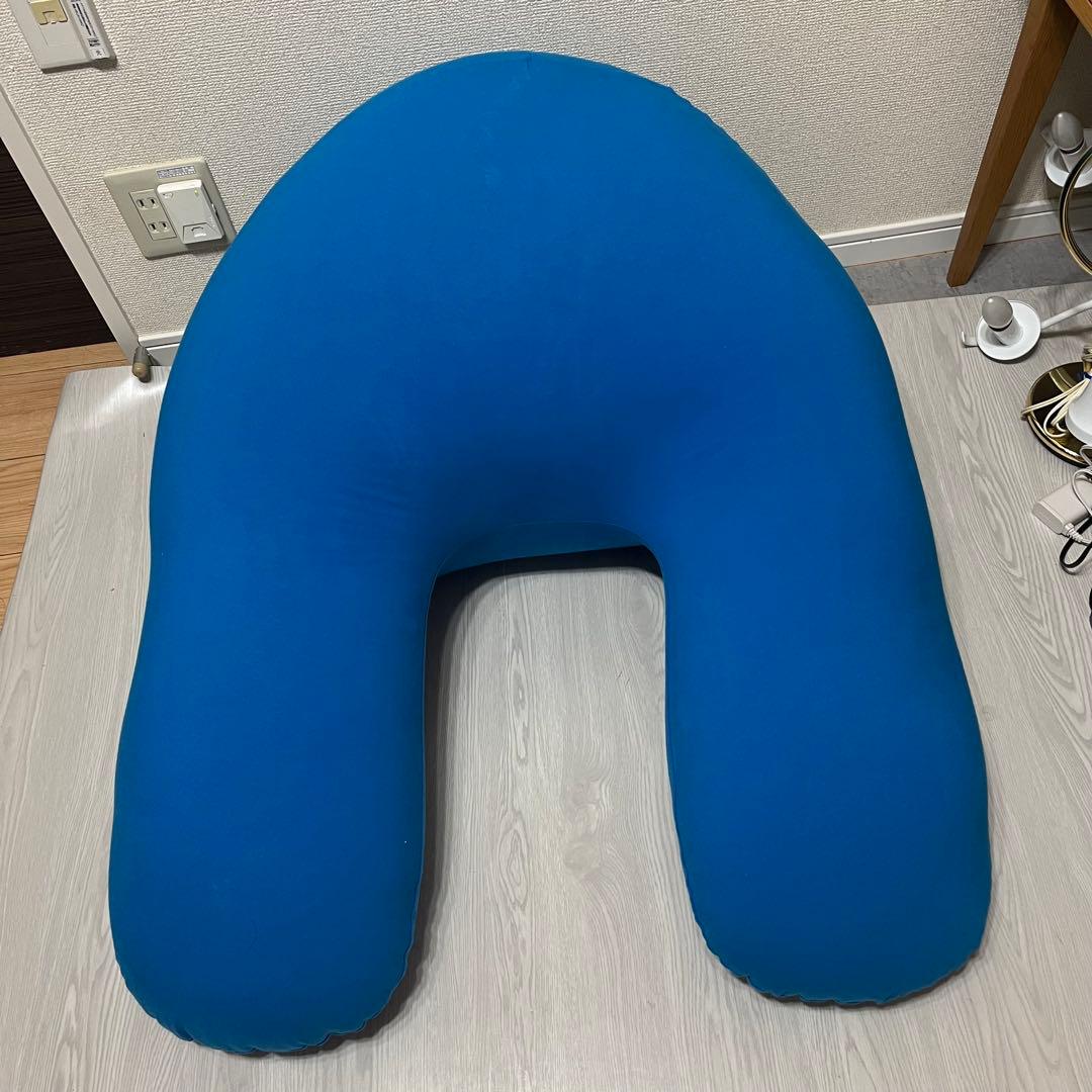 【良品】Yogibo サポート ブルー support U字型
