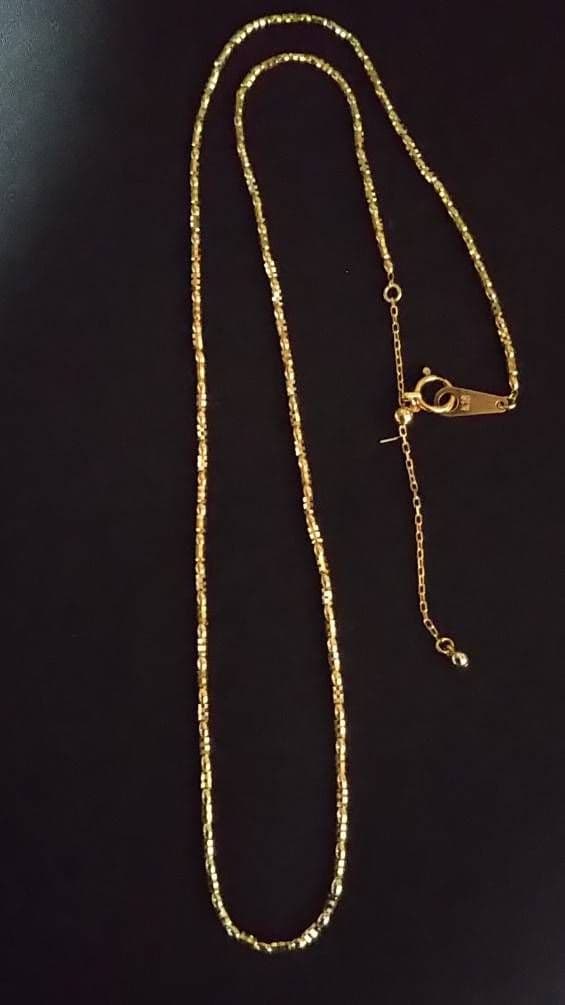 全てK18 ビーズ状リンクチェーン ネックレス 、長さ調整可能 試着のみ