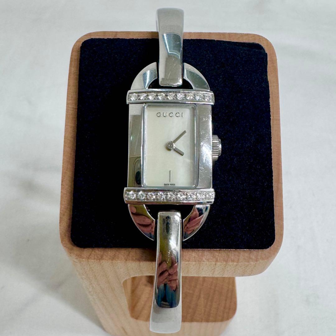 ★ピンク猫さん専用ページ★ Gucci バングルウォッチダイヤモンドベゼルシェル
