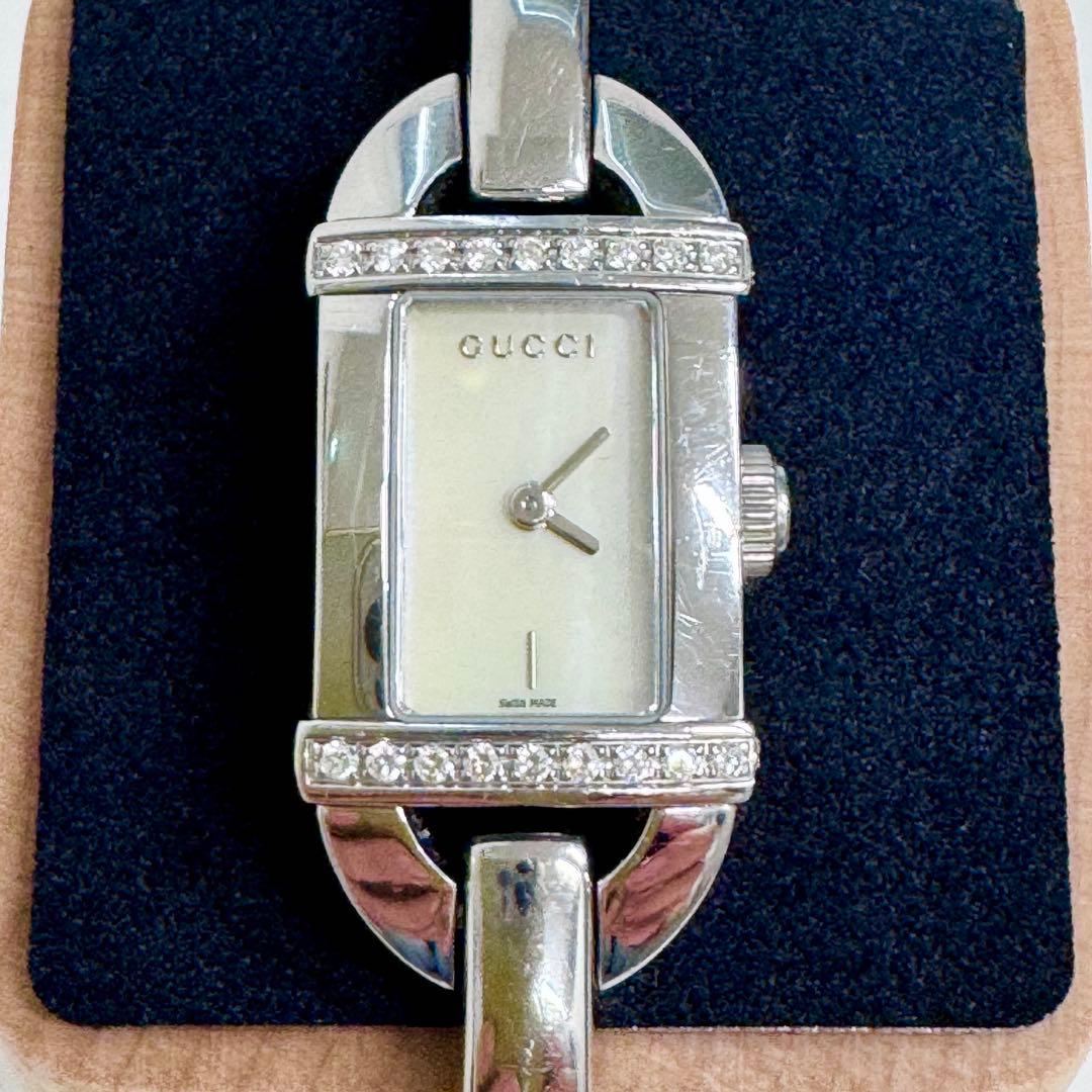 ★ピンク猫さん専用ページ★ Gucci バングルウォッチダイヤモンドベゼルシェル