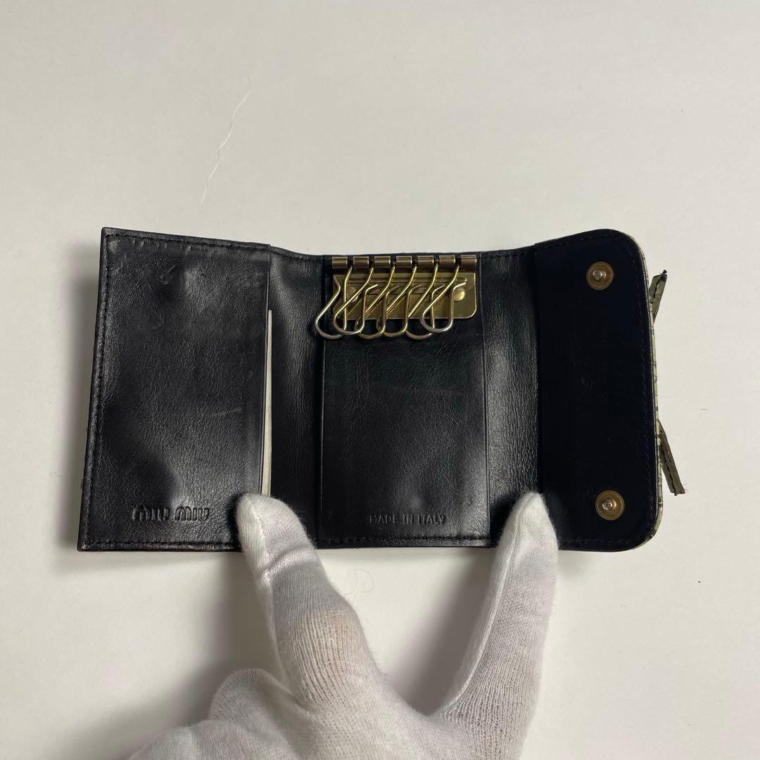 小物 04ss miumiu Python leather key case