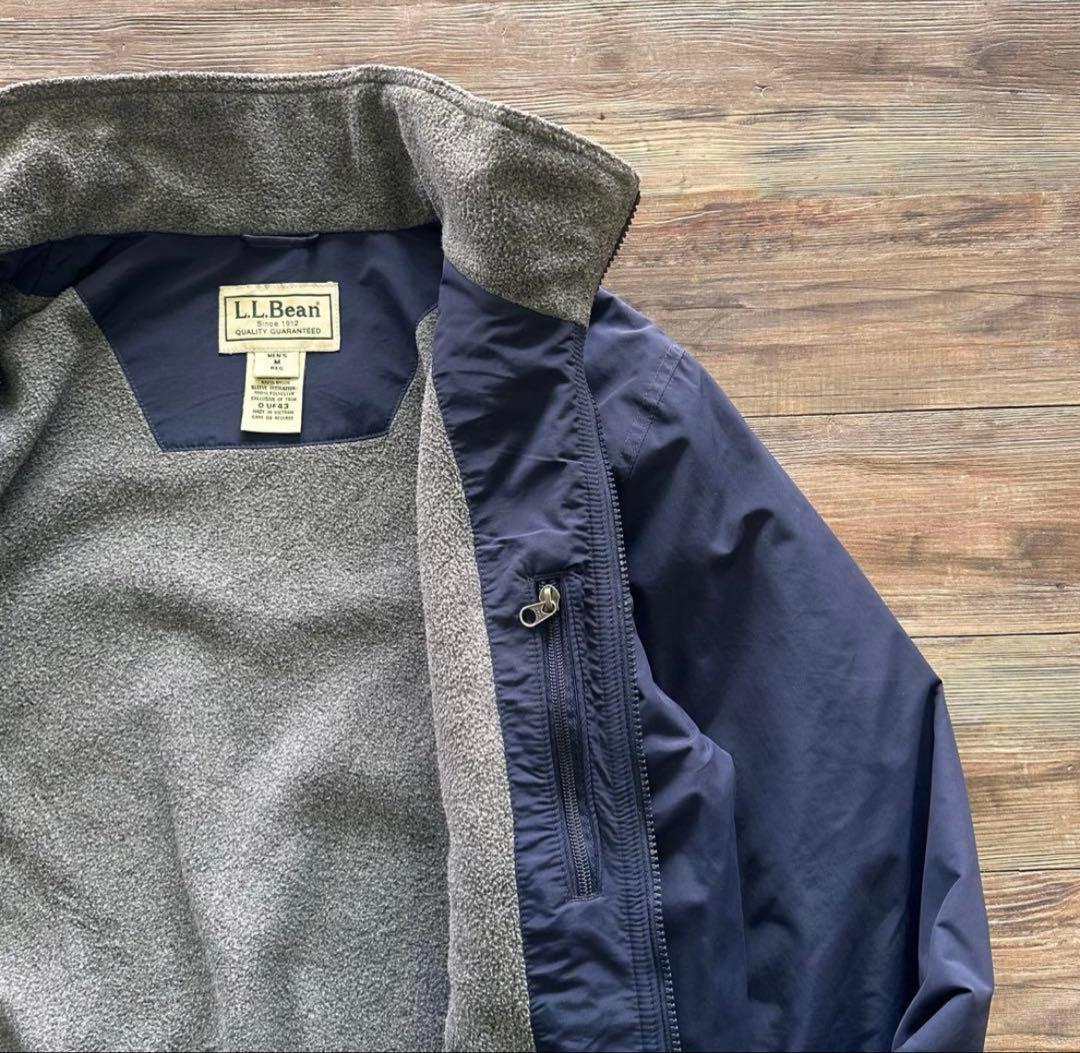 エルエルビーン/ウォームアップジャケット/ナイロン/アウター/ブルゾン/ネイビー