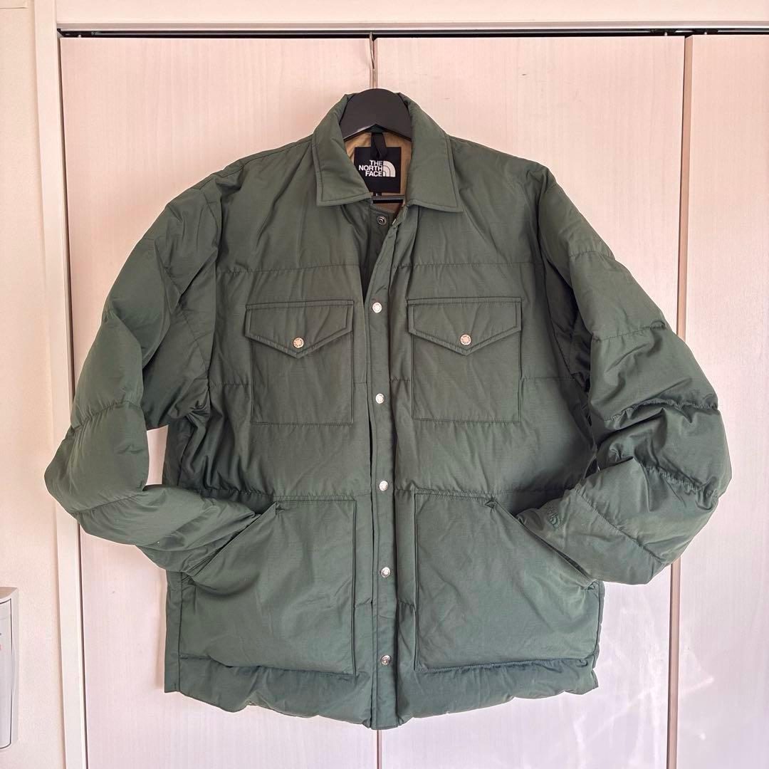 【美品】ノースフェイス スタッフドシャツ ダウンジャケット L ‘25秋冬モデル
