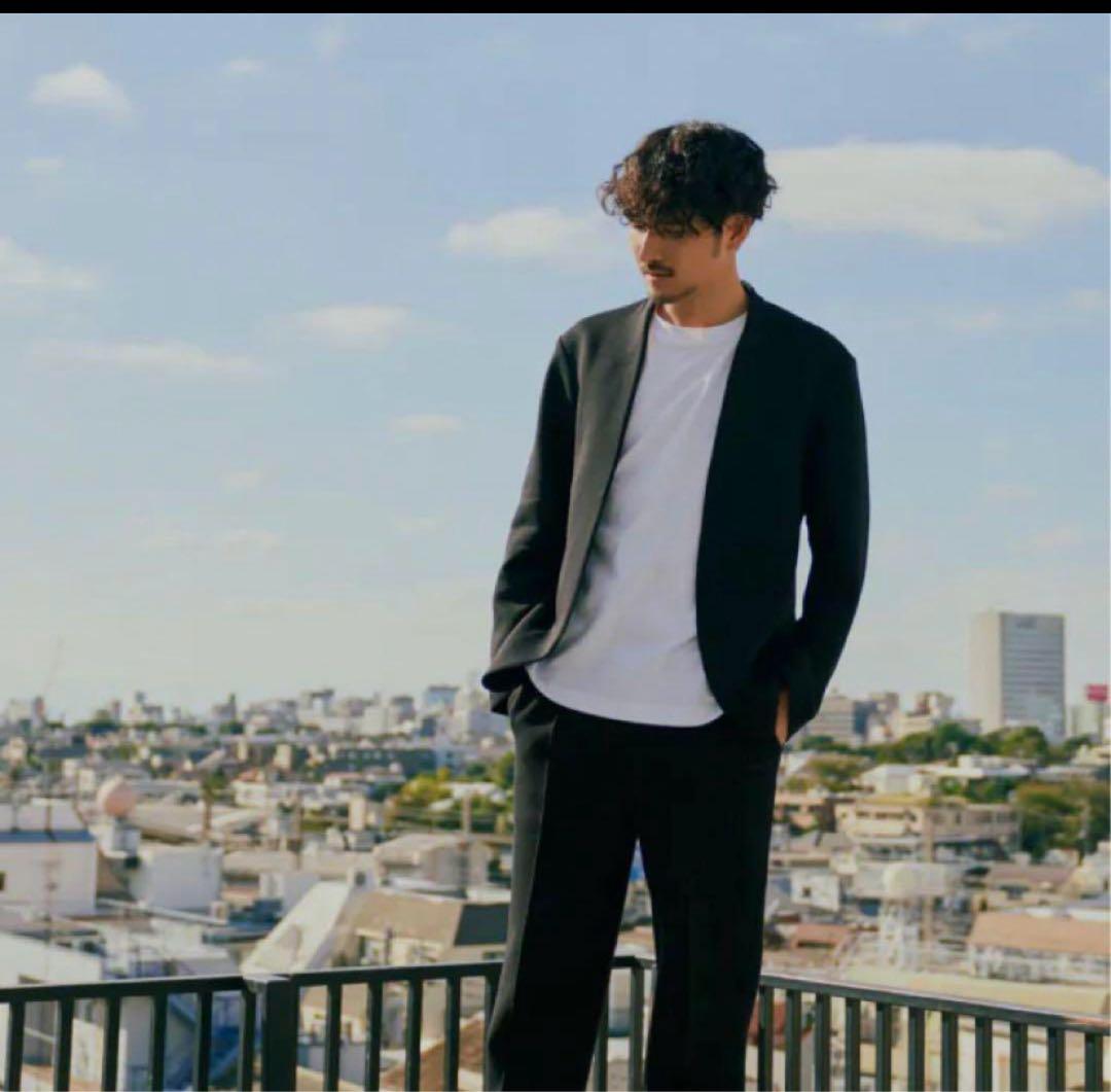 MIGARU ノーカラージャケット　セットアップ　ポロシャツ