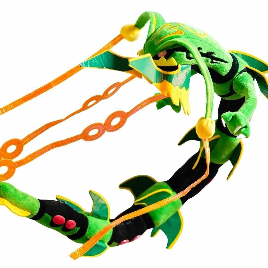 メガレックウザ　ポケモン　ぬいぐるみ　大きい　緑　マスコット【紙袋付】