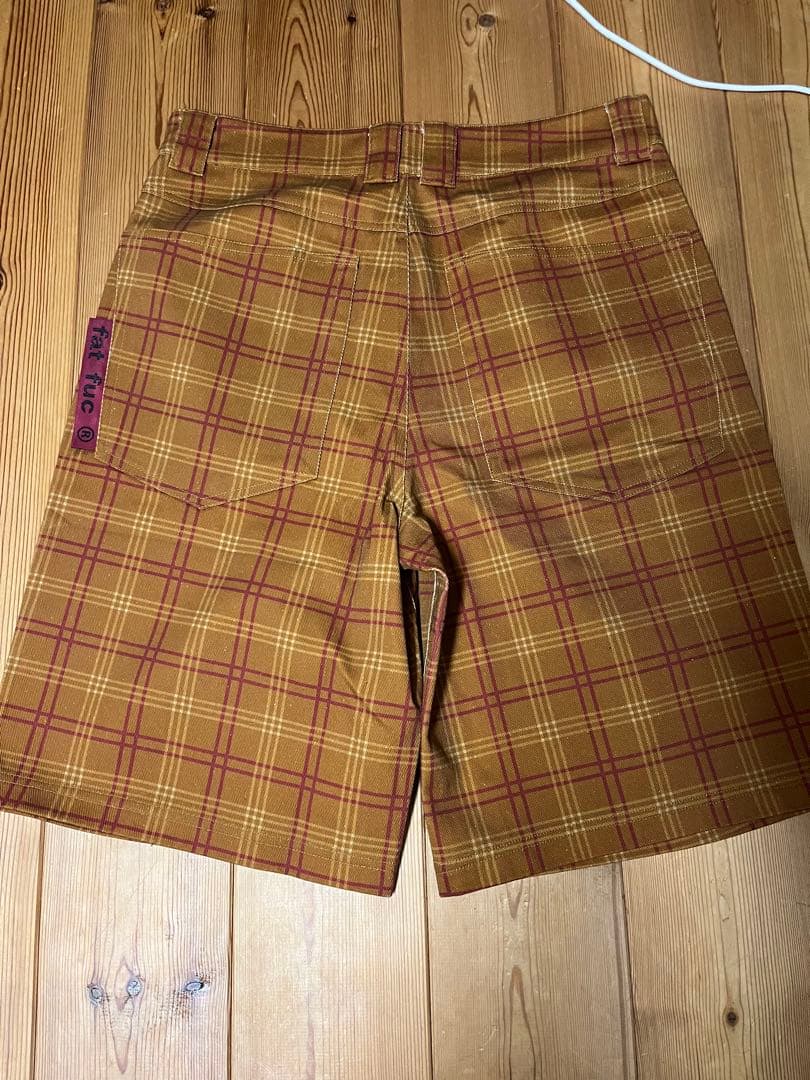 FUC チェック柄ショートパンツ ブラウン系