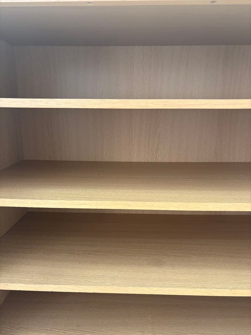 無印良品/MUJI タモ材 ガラスキャビネット