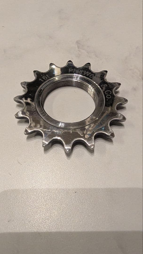 フィルウッド　ピスト用　厚歯　コグ16T 1/8