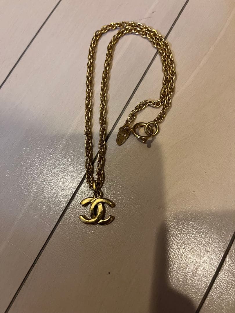 CHANEL ゴールド ネックレス ロゴ　ヴィンテージ　ココマーク