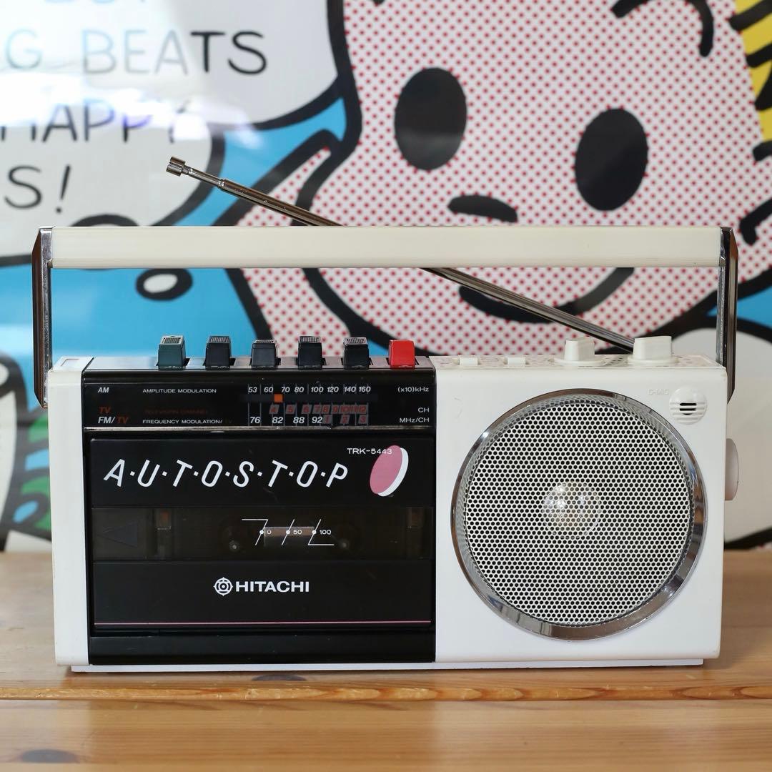 ヒタチ ラジカセ かセットプレーヤー