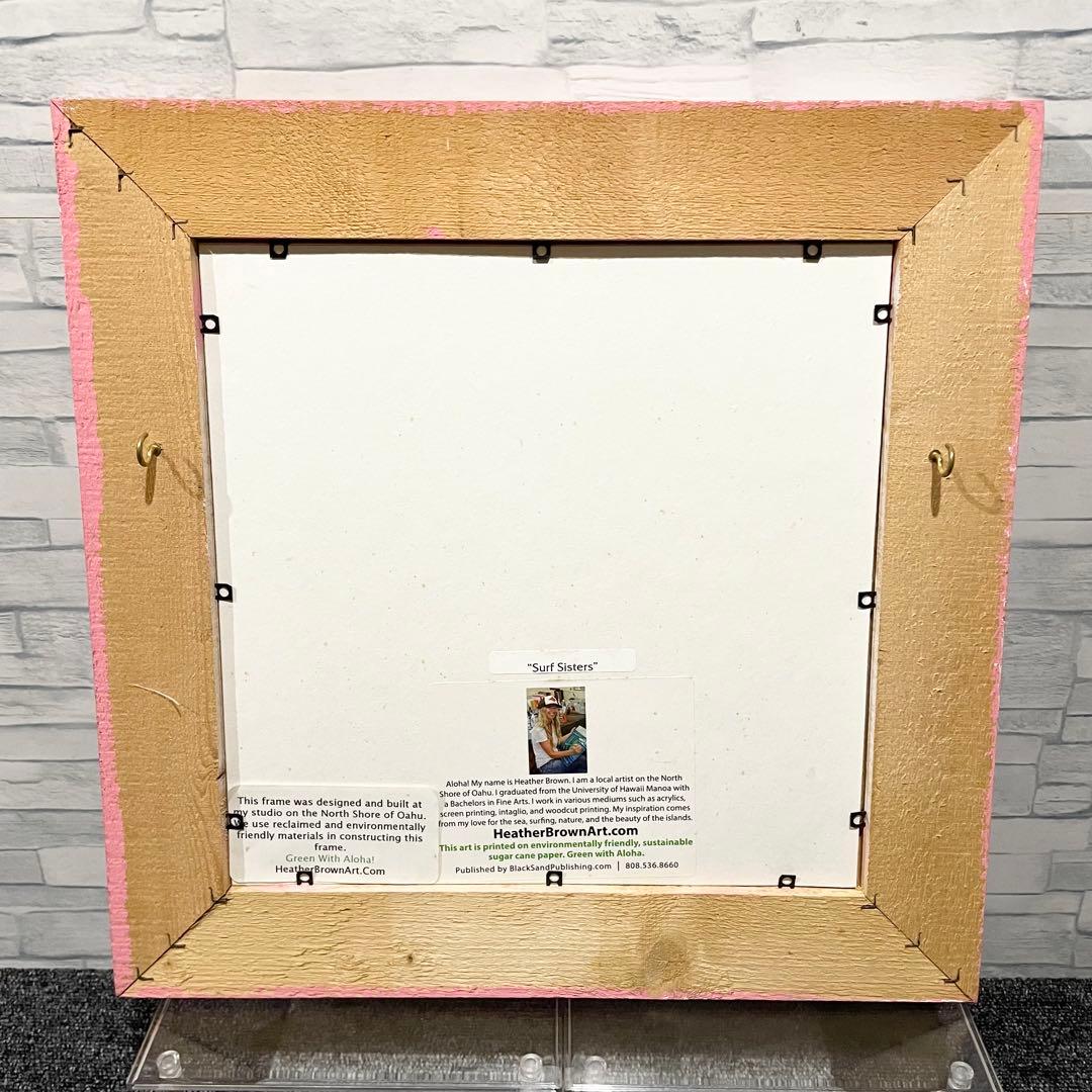 Heather Brown ヘザーブラウン 純正額 サイン入り ハワイアン雑貨