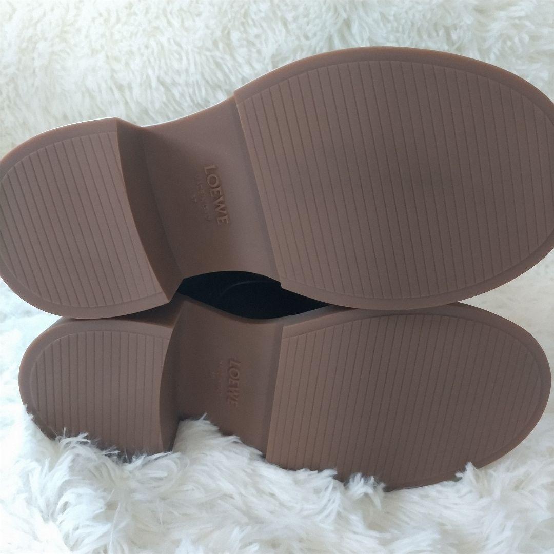 [新品未使用]　ロエベ LOEWE レザー ブラック　キャメル　ブーツ　靴